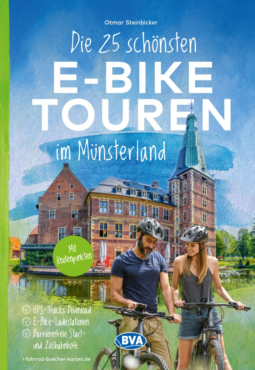 Online bestellen: Fietsgids Die 25 schönsten E-Bike Touren im Münsterland GPS | BVA BikeMedia