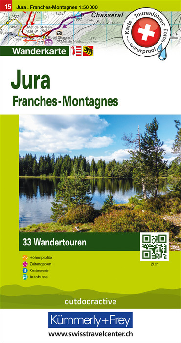 Wandelkaart 15 Jura / Franches…