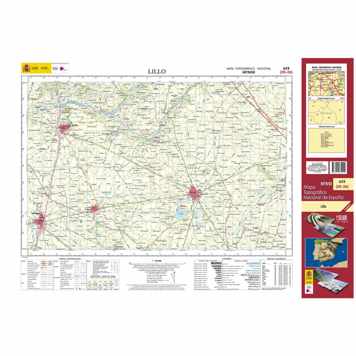 Online bestellen: Topografische kaart 659 MT50 Lillo | CNIG - Instituto Geográfico Nacional1