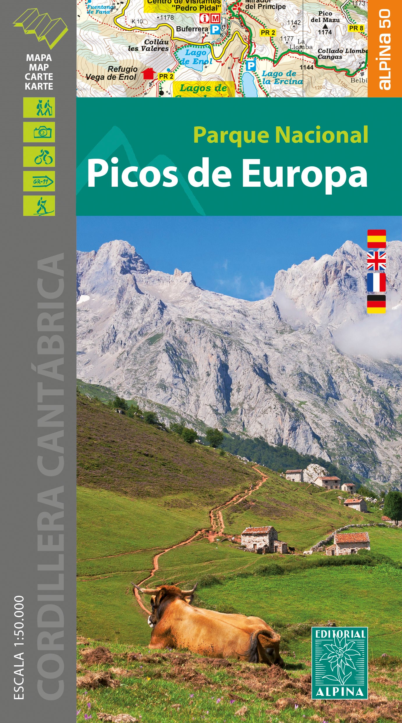 Online bestellen: Wandelkaart Picos de Europa PN - Cordillera Cantabrica | Editorial Alpina