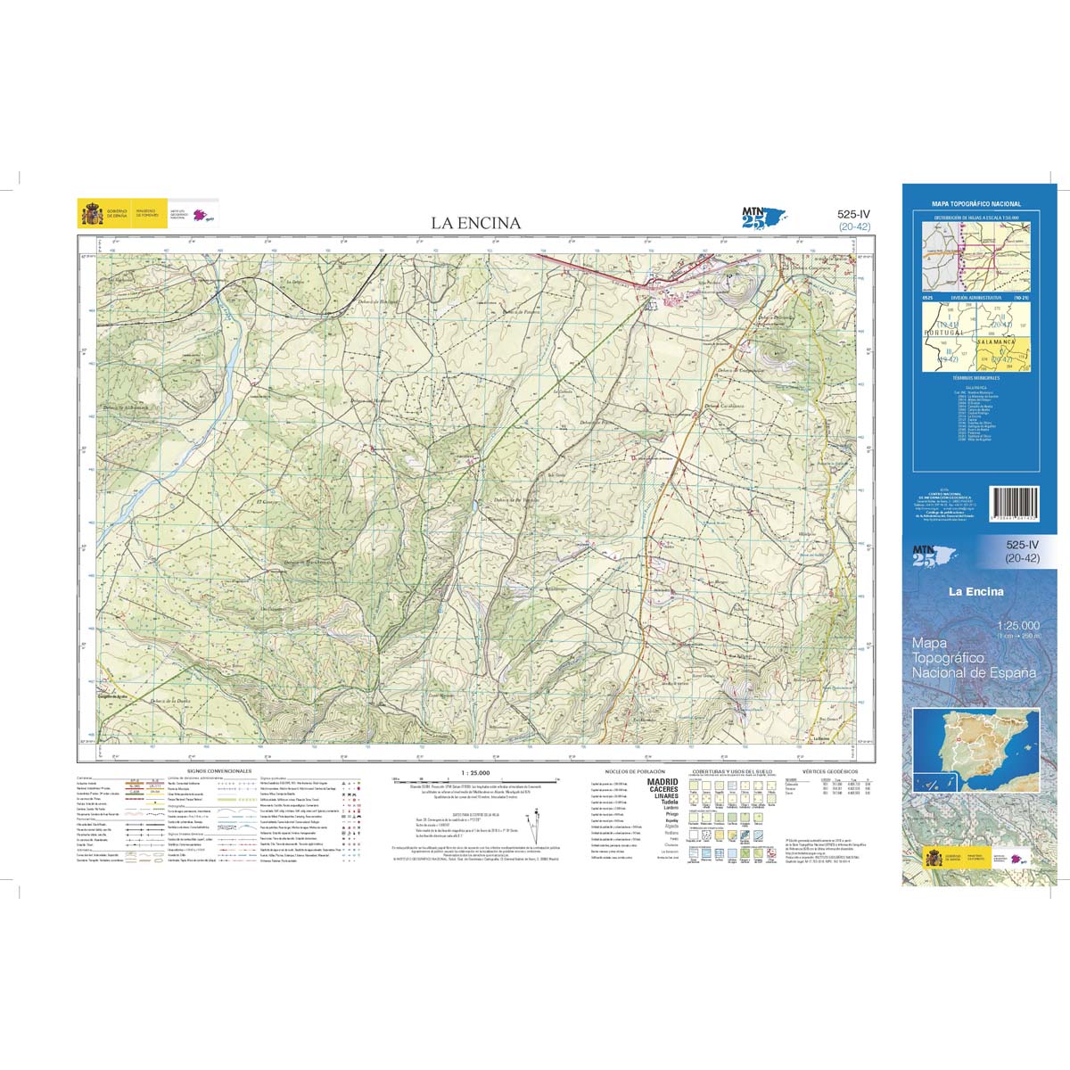 Online bestellen: Topografische kaart 525-IV La Encina | CNIG - Instituto Geográfico Nacional1