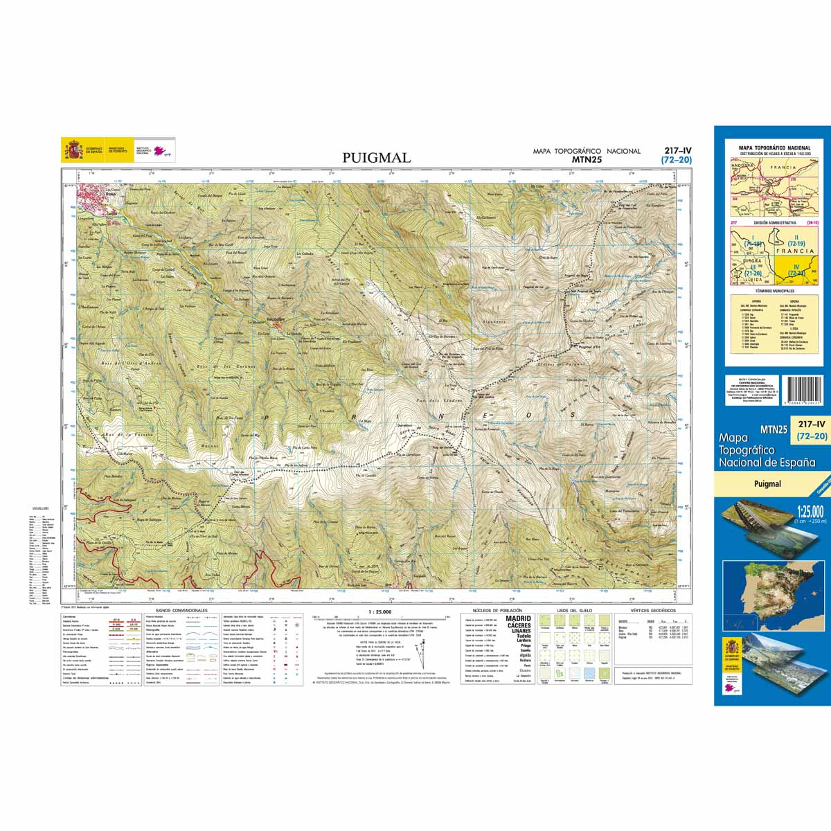 Online bestellen: Topografische kaart 217-IV Puigmal | CNIG - Instituto Geográfico Nacional1