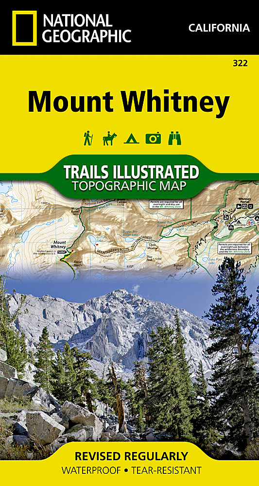 Online bestellen: Wandelkaart 322 Topographic Map Guide Mount Whitney | National Geographic