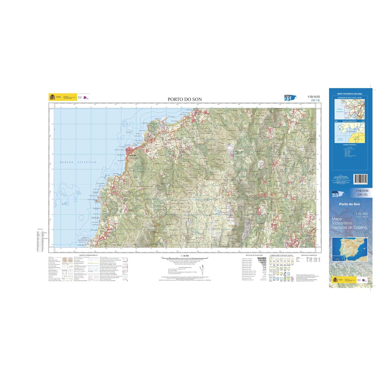 Online bestellen: Topografische kaart 119-IV/III Porto do Son | CNIG - Instituto Geográfico Nacional1