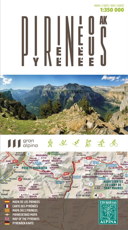 Wegenkaart - landkaart Pyrénées / Pireneos | Editorial Alpina