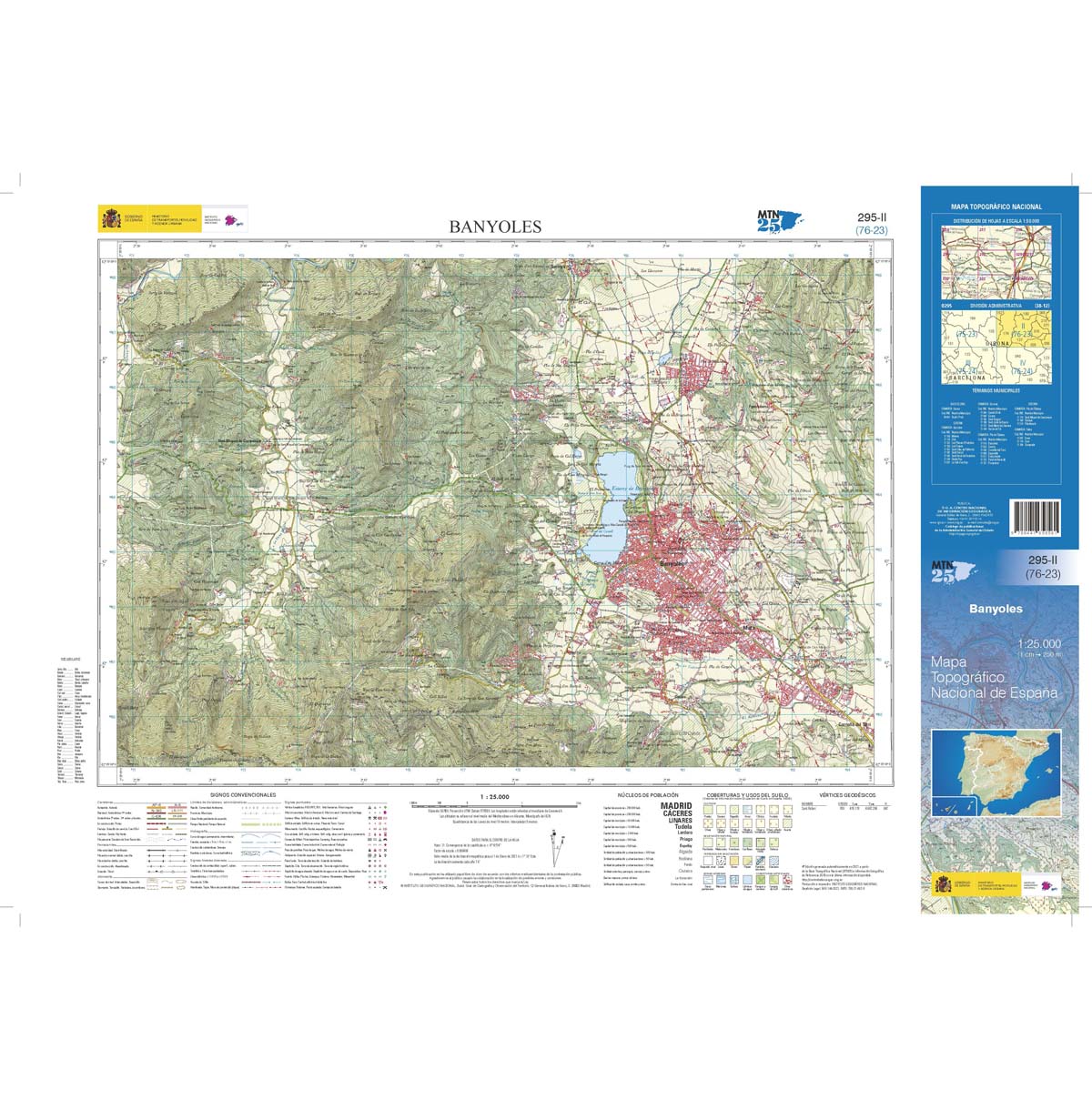 Online bestellen: Topografische kaart 295-II Banyoles | CNIG - Instituto Geográfico Nacional1