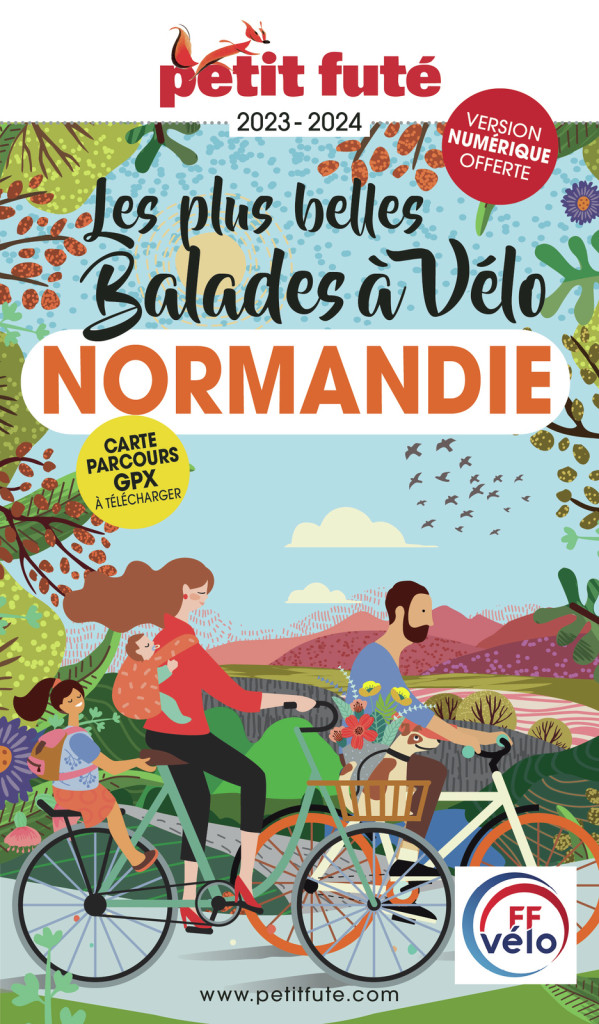 Online bestellen: Fietsgids Normandie Les plus belles balades à vélo 23-24 | Petit Futé