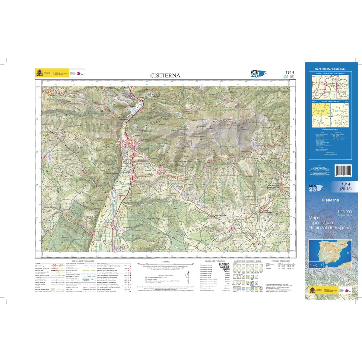 Online bestellen: Topografische kaart 131-I Cistierna | CNIG - Instituto Geográfico Nacional1