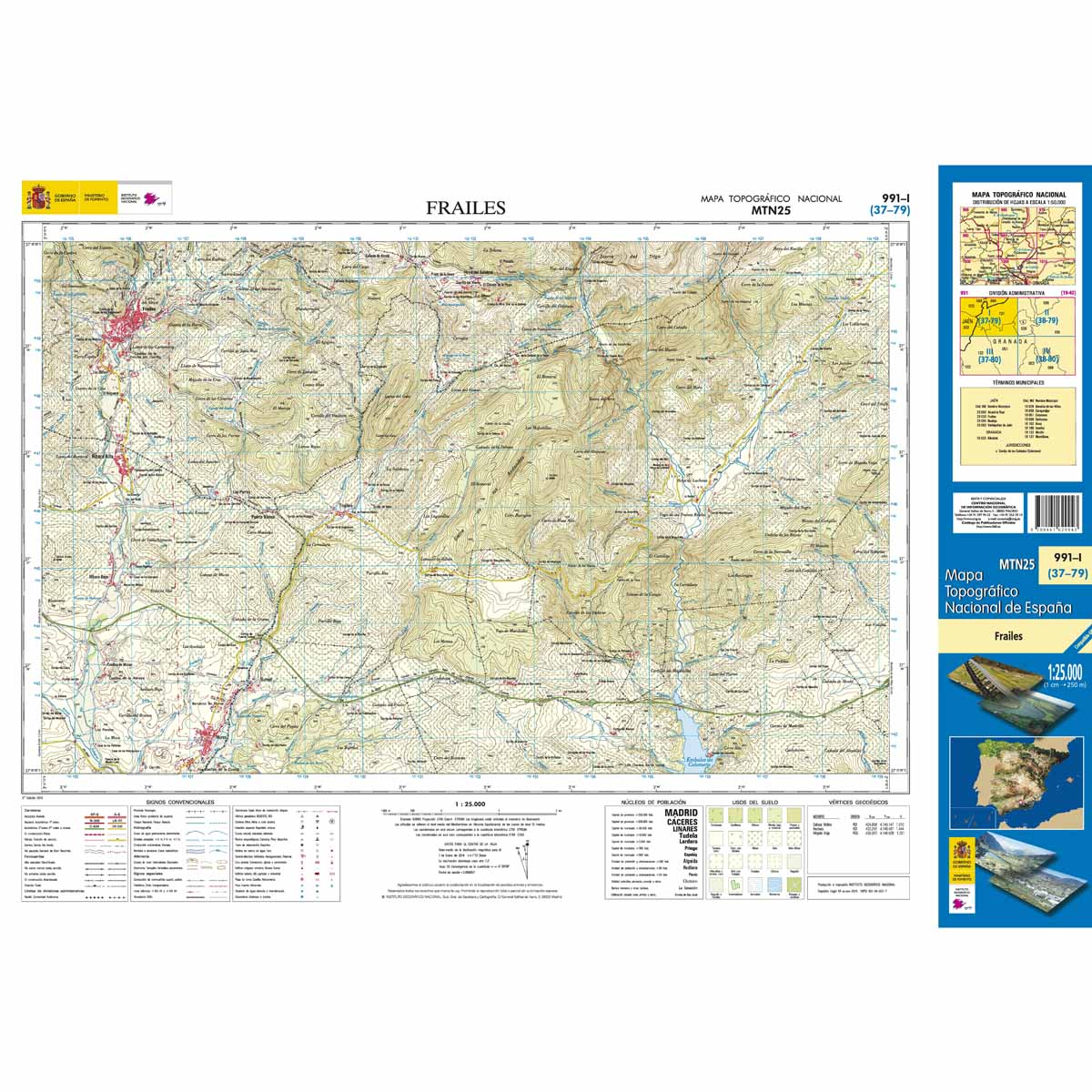 Online bestellen: Topografische kaart 991-I Frailes | CNIG - Instituto Geográfico Nacional1