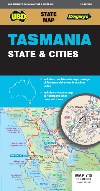 Wegenkaart - landkaart 719 Tasmania State & Cities | UBD Gregory's