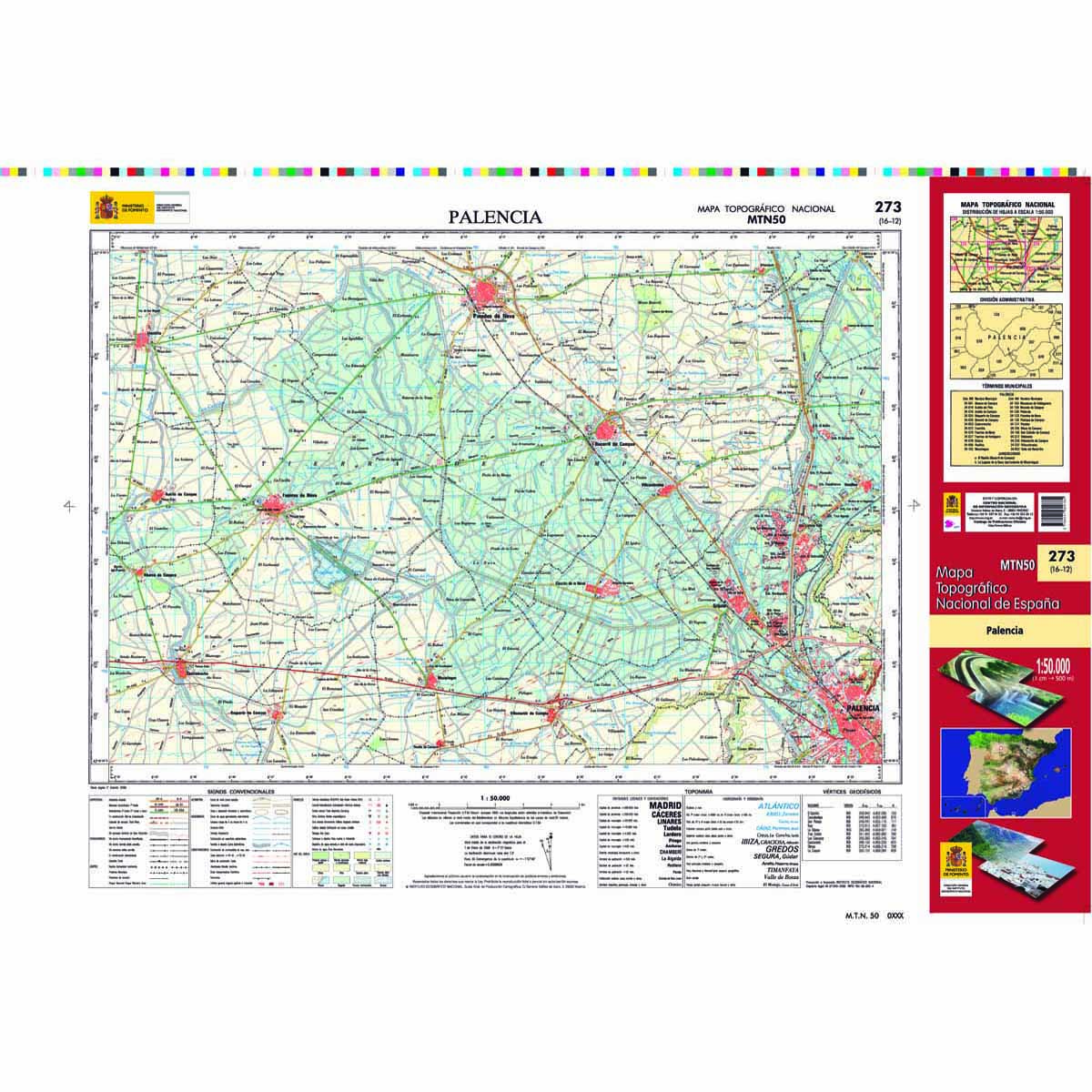 Online bestellen: Topografische kaart 273 MT50 Palencia | CNIG - Instituto Geográfico Nacional1