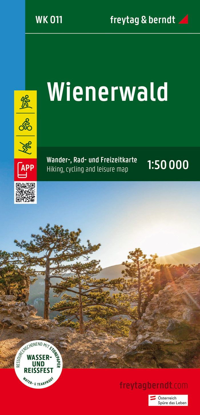 Online bestellen: Fietskaart - Wandelkaart 011 Wienerwald | Freytag & Berndt