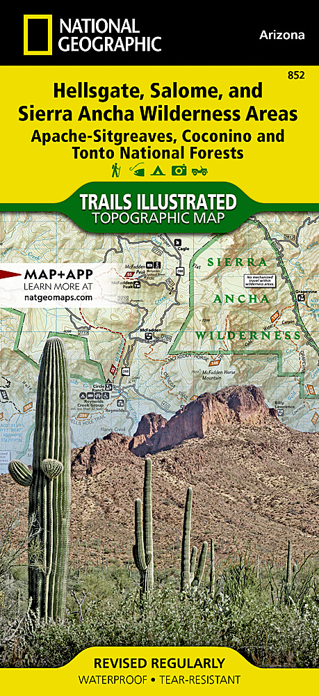 Online bestellen: 852 Topographic Map Guide Hellsgate, Salome, Sierra Ancha Wilderness Areas /AZ | National Geographic