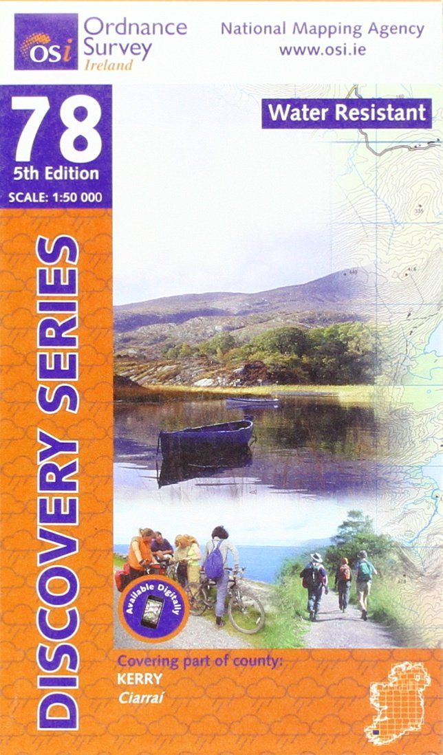 Online bestellen: Topografische kaart - Wandelkaart 78W Discovery Kerry (Killarney) | Ordnance Survey Ireland