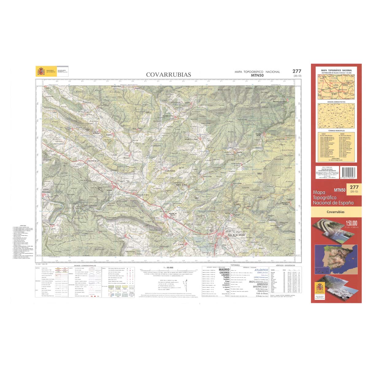 Online bestellen: Topografische kaart 277 MT50 Covarrubias | CNIG - Instituto Geográfico Nacional1