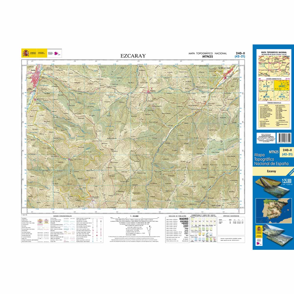 Online bestellen: Topografische kaart 240-II Ezcaray | CNIG - Instituto Geográfico Nacional1