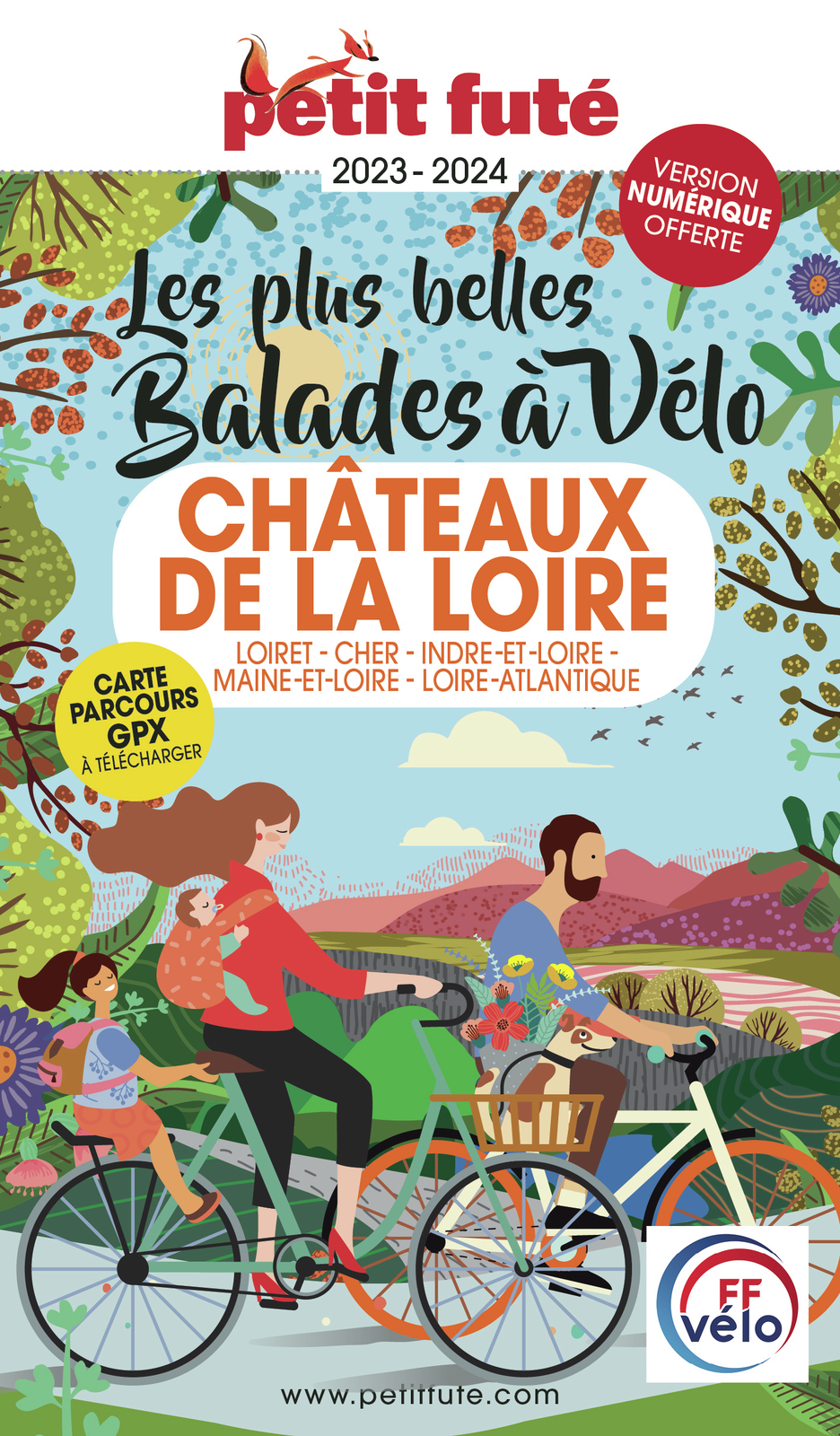 Online bestellen: Fietsgids Les plus belles balades à vélo Châteaux de la Loire 23-24 | Petit Futé