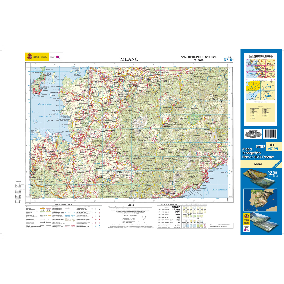 Online bestellen: Topografische kaart 185-I Meaño | CNIG - Instituto Geográfico Nacional1