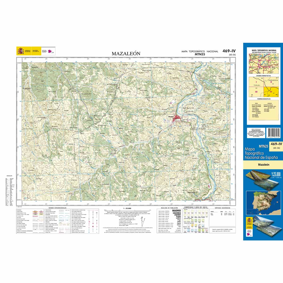 Online bestellen: Topografische kaart 469-IV Mazaleón | CNIG - Instituto Geográfico Nacional1