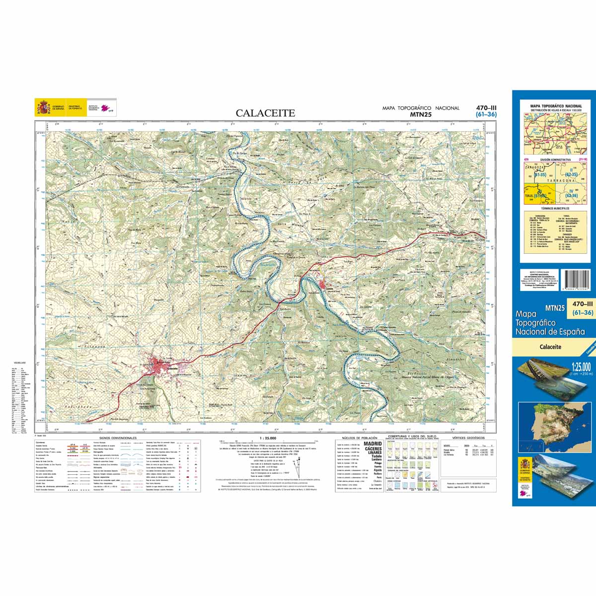 Online bestellen: Topografische kaart 470-III Calaceite | CNIG - Instituto Geográfico Nacional1