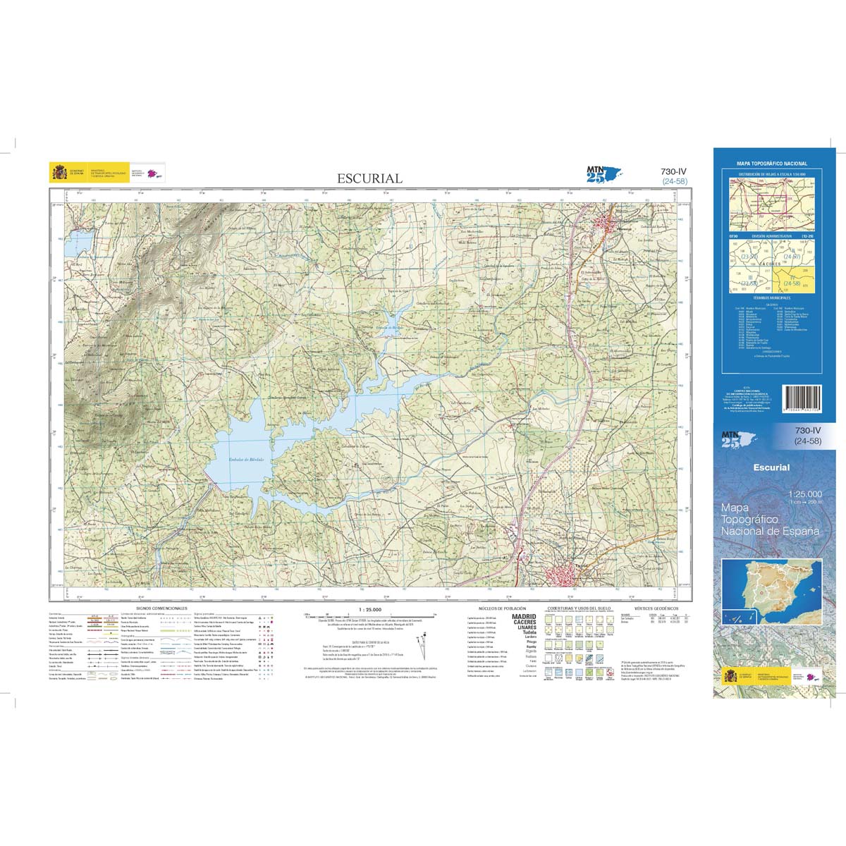 Online bestellen: Topografische kaart 730-IV Escurial | CNIG - Instituto Geográfico Nacional1