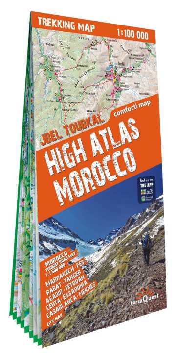 Online bestellen: Wandelkaart - Wegenkaart - landkaart Trekking map High Atlas Morocco | TerraQuest