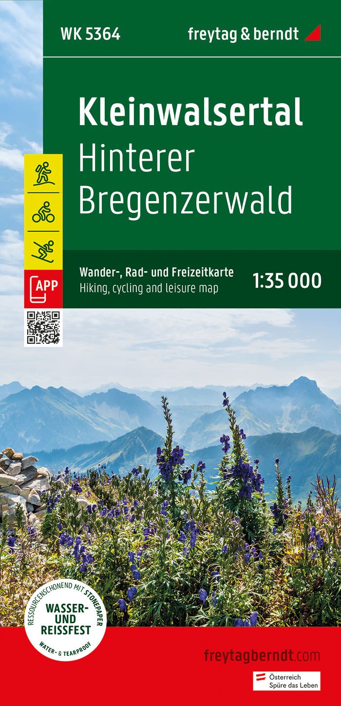 Online bestellen: Fietskaart - Wandelkaart 5364 Kleinwalsertal - Hinterer Bregenzerwald | Freytag & Berndt