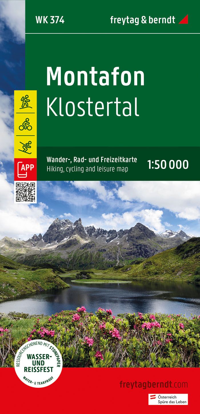 Online bestellen: Wandelkaart 374 Montafon - Klostertal - Silvretta | Freytag & Berndt