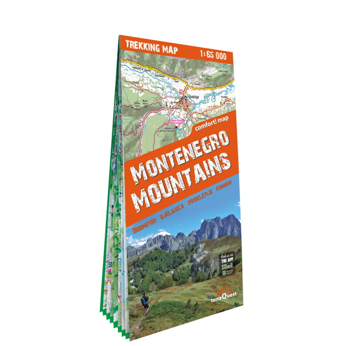 Online bestellen: Wandelkaart Trekking map Montenegro Mountains | TerraQuest