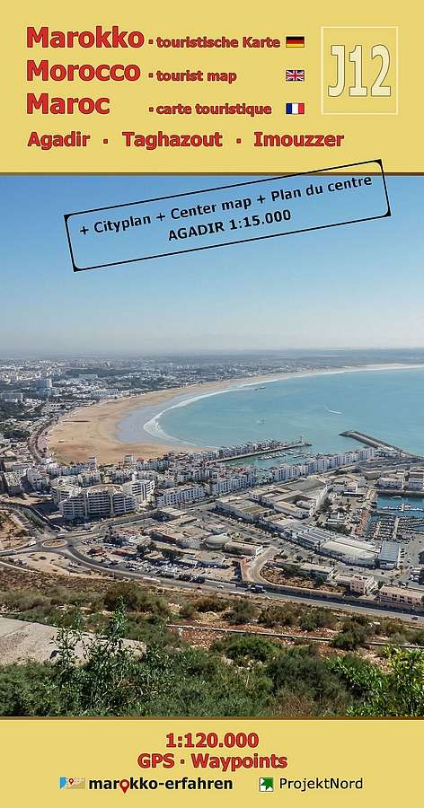 Online bestellen: Wegenkaart - landkaart J12 Agadir / Taghazout / Imouzzer | Huber Verlag