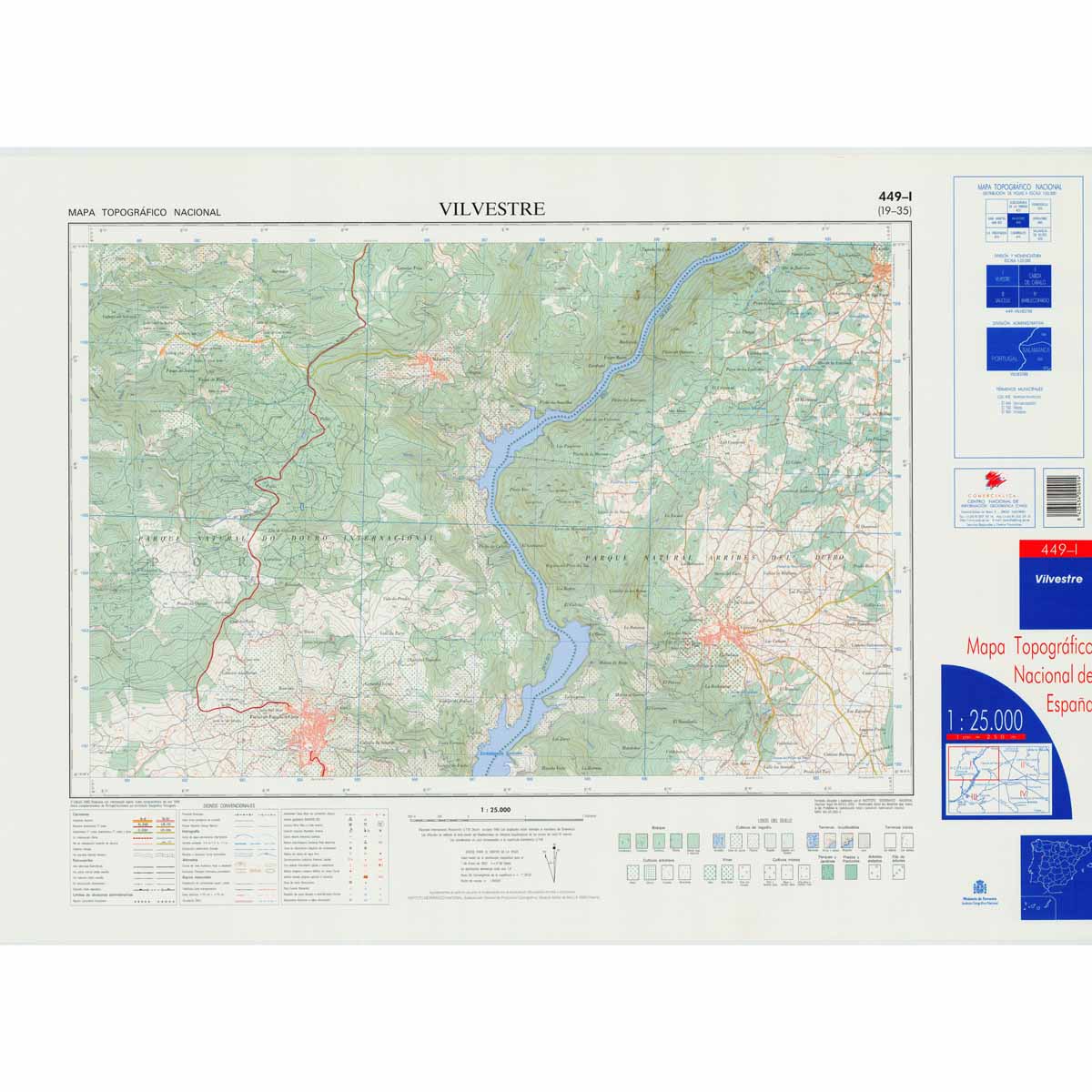 Online bestellen: Topografische kaart 449-I Vilvestre | CNIG - Instituto Geográfico Nacional1