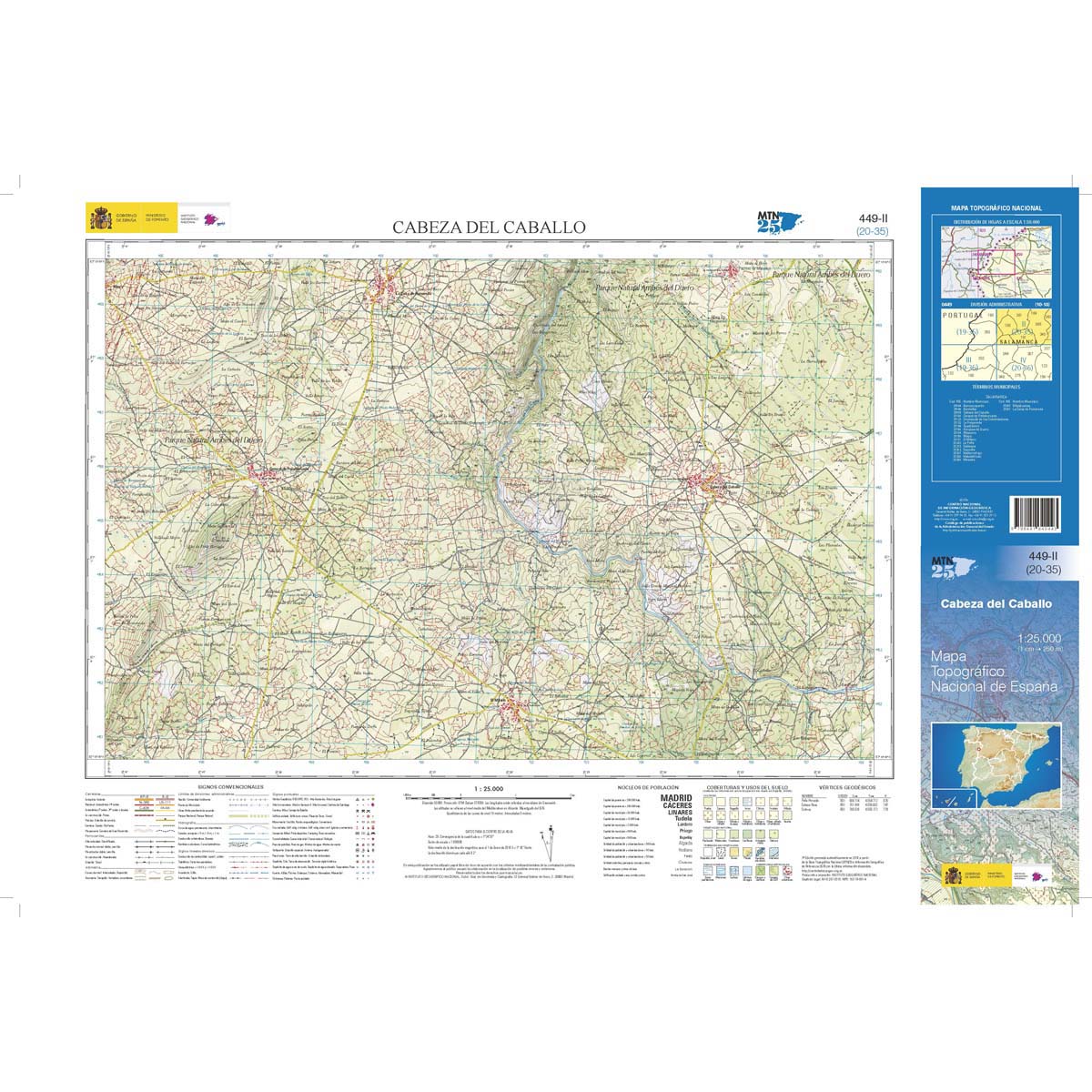 Online bestellen: Topografische kaart 449-II Cabeza del Caballo | CNIG - Instituto Geográfico Nacional1