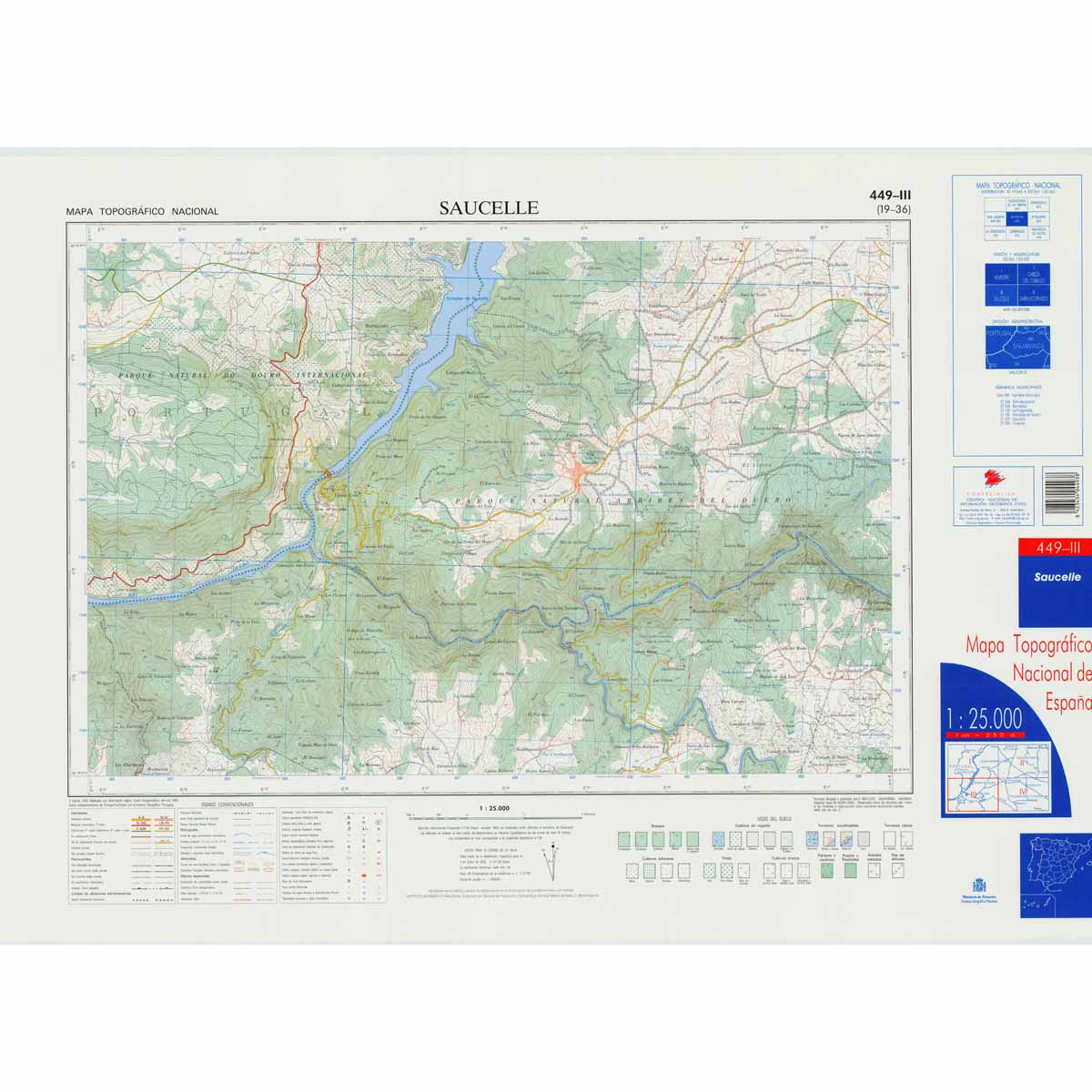 Online bestellen: Topografische kaart 449-III Saucelle | CNIG - Instituto Geográfico Nacional1