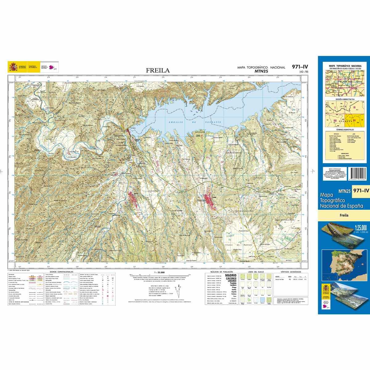 Online bestellen: Topografische kaart 971-IV Freila | CNIG - Instituto Geográfico Nacional1