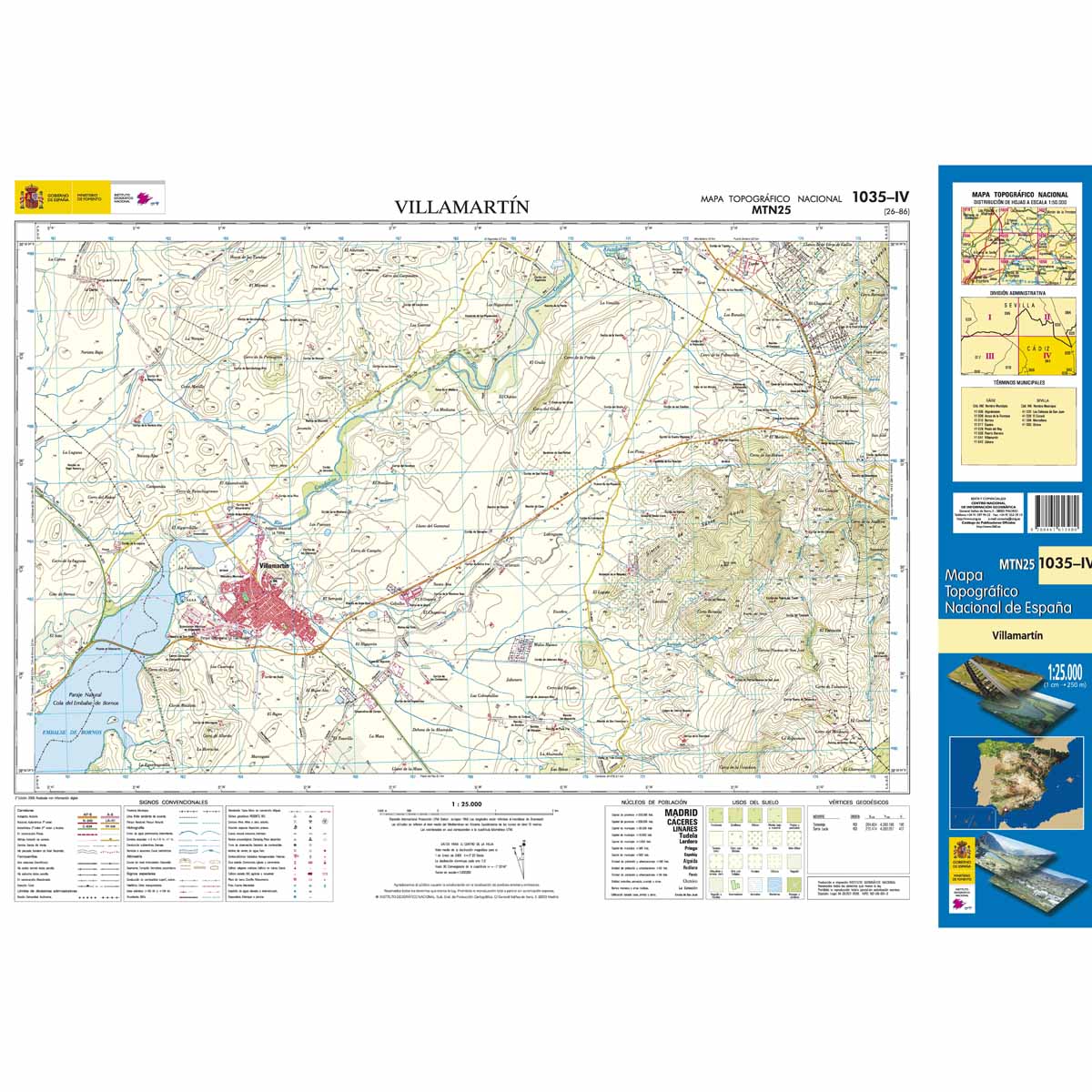 Online bestellen: Topografische kaart 1035-IV Villamartín | CNIG - Instituto Geográfico Nacional1