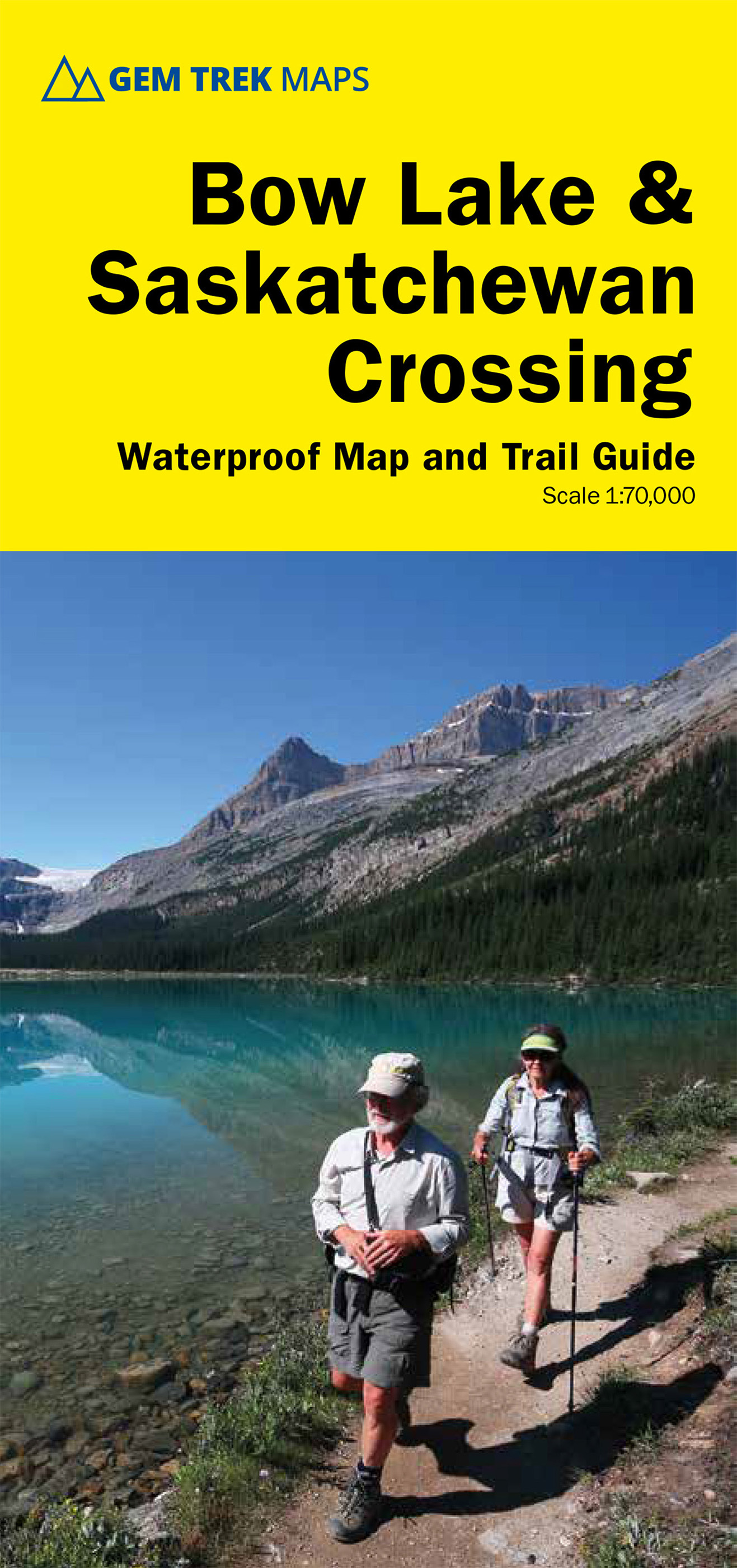 Online bestellen: Wandelkaart Bow Lake / Saskatchewan Crossing | Gem Trek Maps