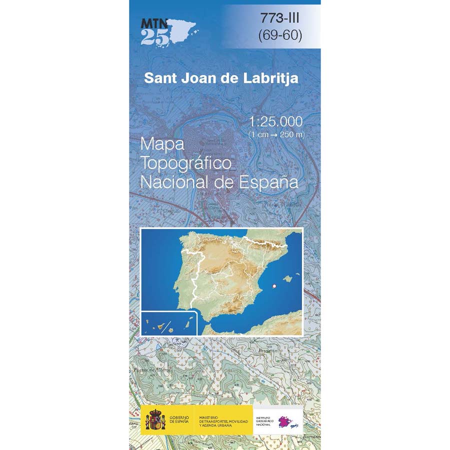 Online bestellen: Topografische kaart 773-III Sant Joan de Labritja (Ibiza) | CNIG - Instituto Geográfico Nacional