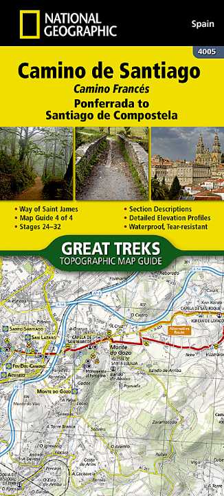 Online bestellen: Wandelkaart 4005 Camino de Santiago 4 | Camino Frances | National Geographic