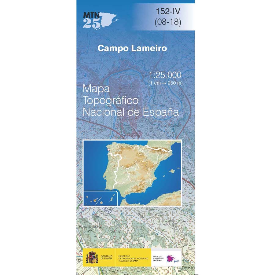 Online bestellen: Topografische kaart 152-IV Campo Lameiro | CNIG - Instituto Geográfico Nacional