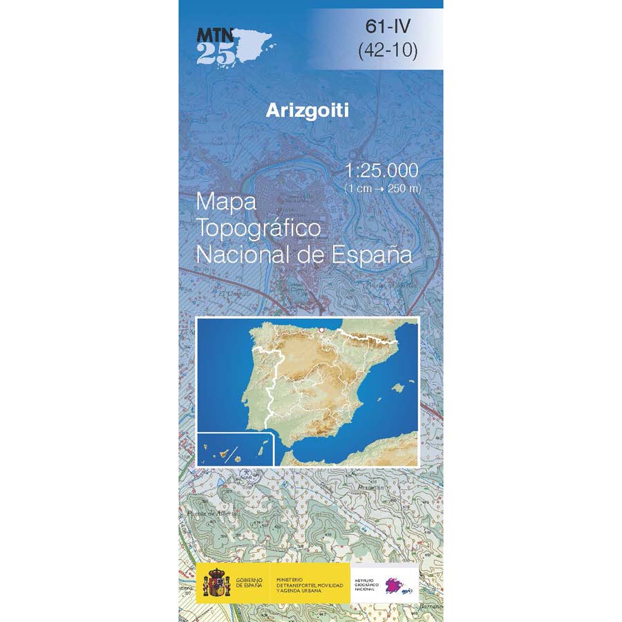 Online bestellen: Topografische kaart 61-IV Arizgoiti | CNIG - Instituto Geográfico Nacional1