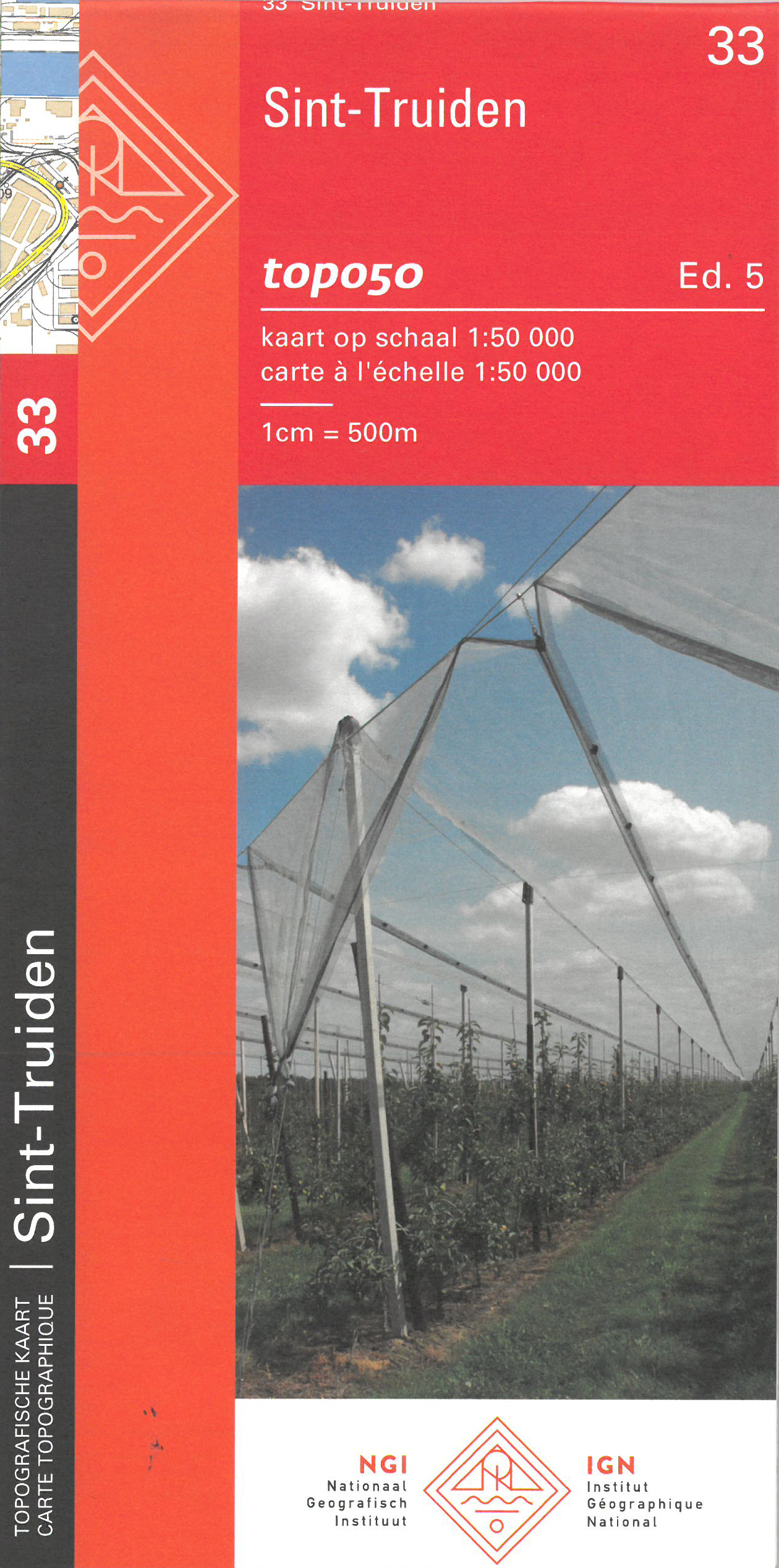 Online bestellen: Topografische kaart - Wandelkaart 33 Topo50 Sint Truiden | NGI - Nationaal Geografisch Instituut