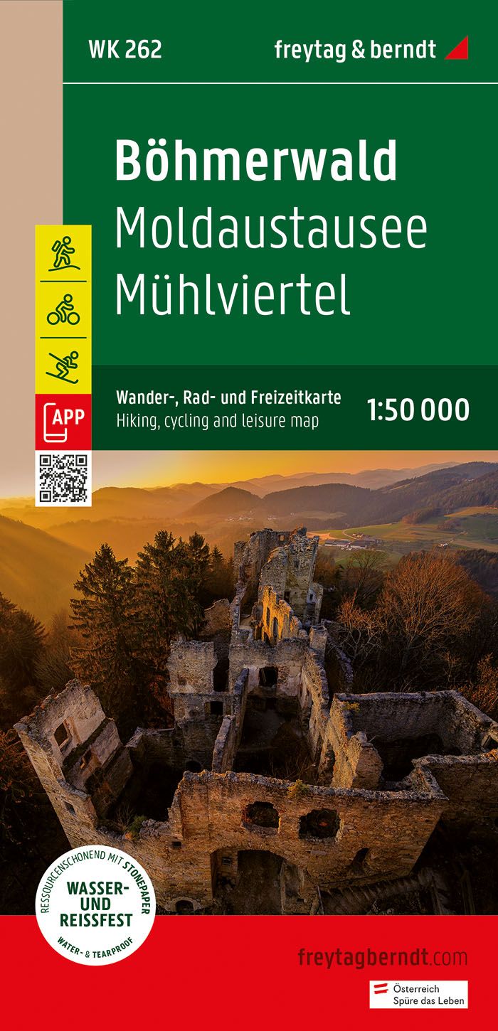 Online bestellen: Fietskaart - Wandelkaart 262 Böhmerwald - Moldaustausee - Mühlviertel | Freytag & Berndt