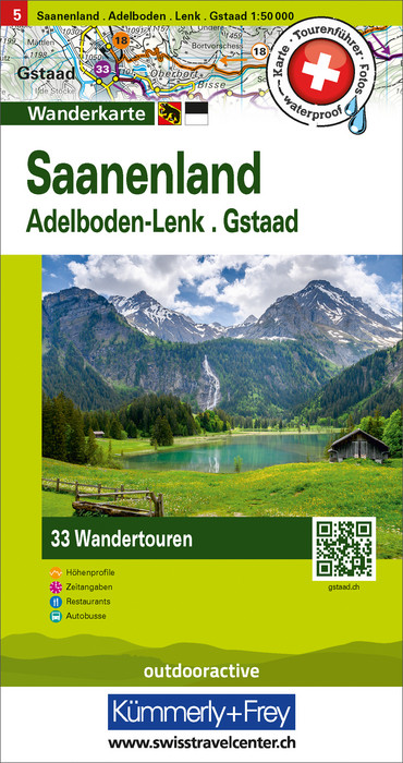 Online bestellen: Wandelkaart 5 Saanenland / Adelboden-Lenk | Hallwag