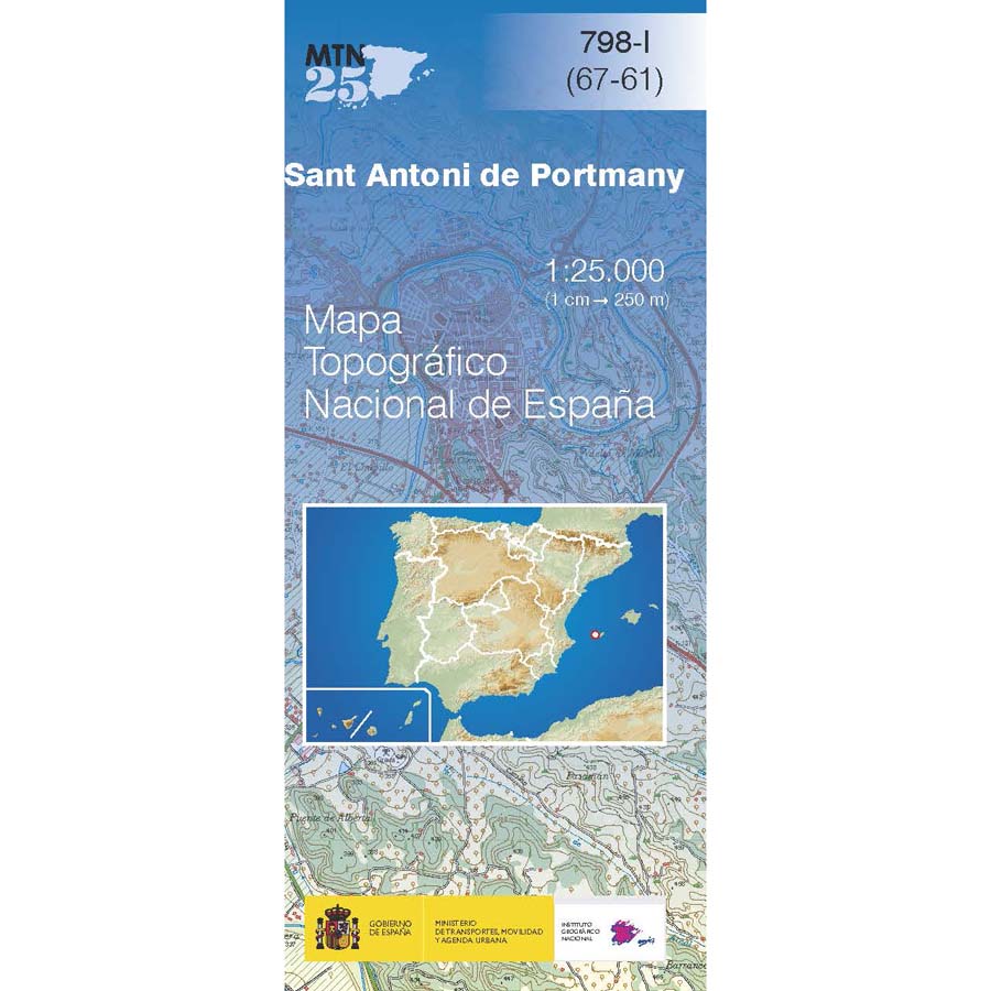 Online bestellen: Topografische kaart 798-I Sant Antoni de Portmany (Ibiza) | CNIG - Instituto Geográfico Nacional