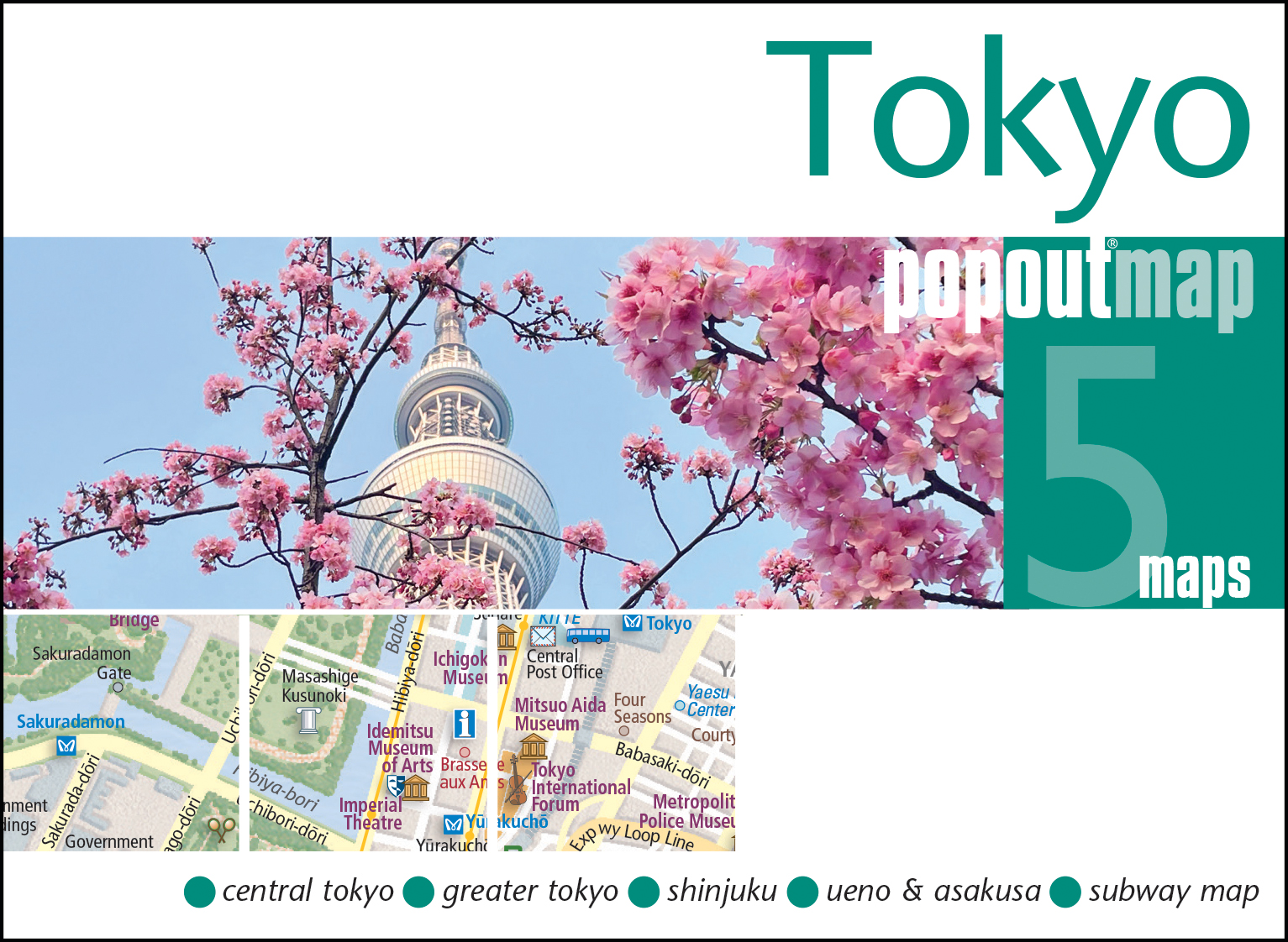 Online bestellen: Stadsplattegrond Popout Map Tokyo | Compass Maps