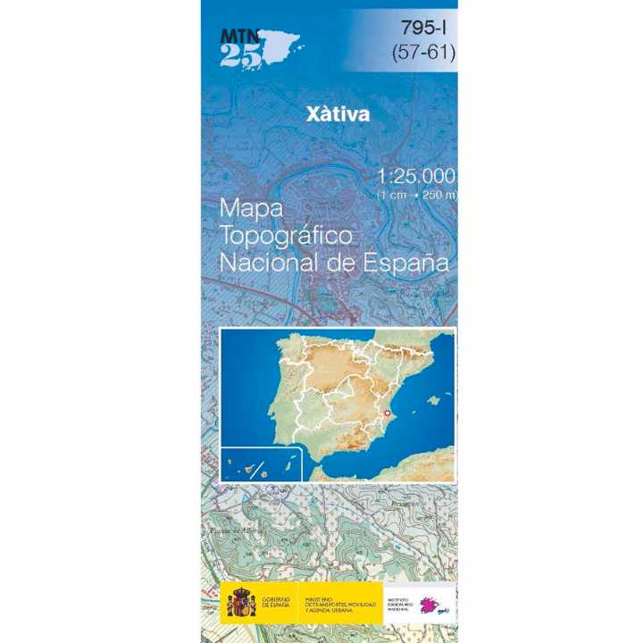 Online bestellen: Topografische kaart 795-I Xàtiva | CNIG - Instituto Geográfico Nacional