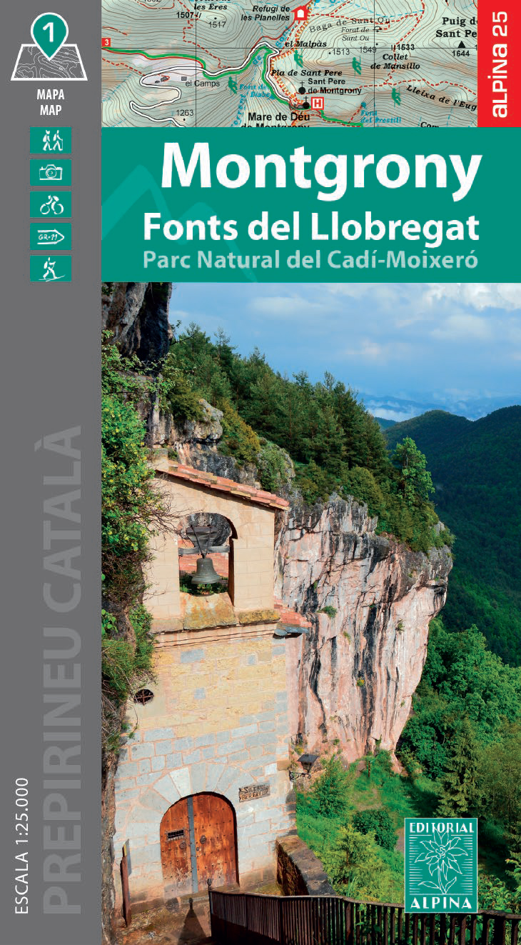 Online bestellen: Wandelkaart Montgrony - Fonts del Llobregat | Editorial Alpina