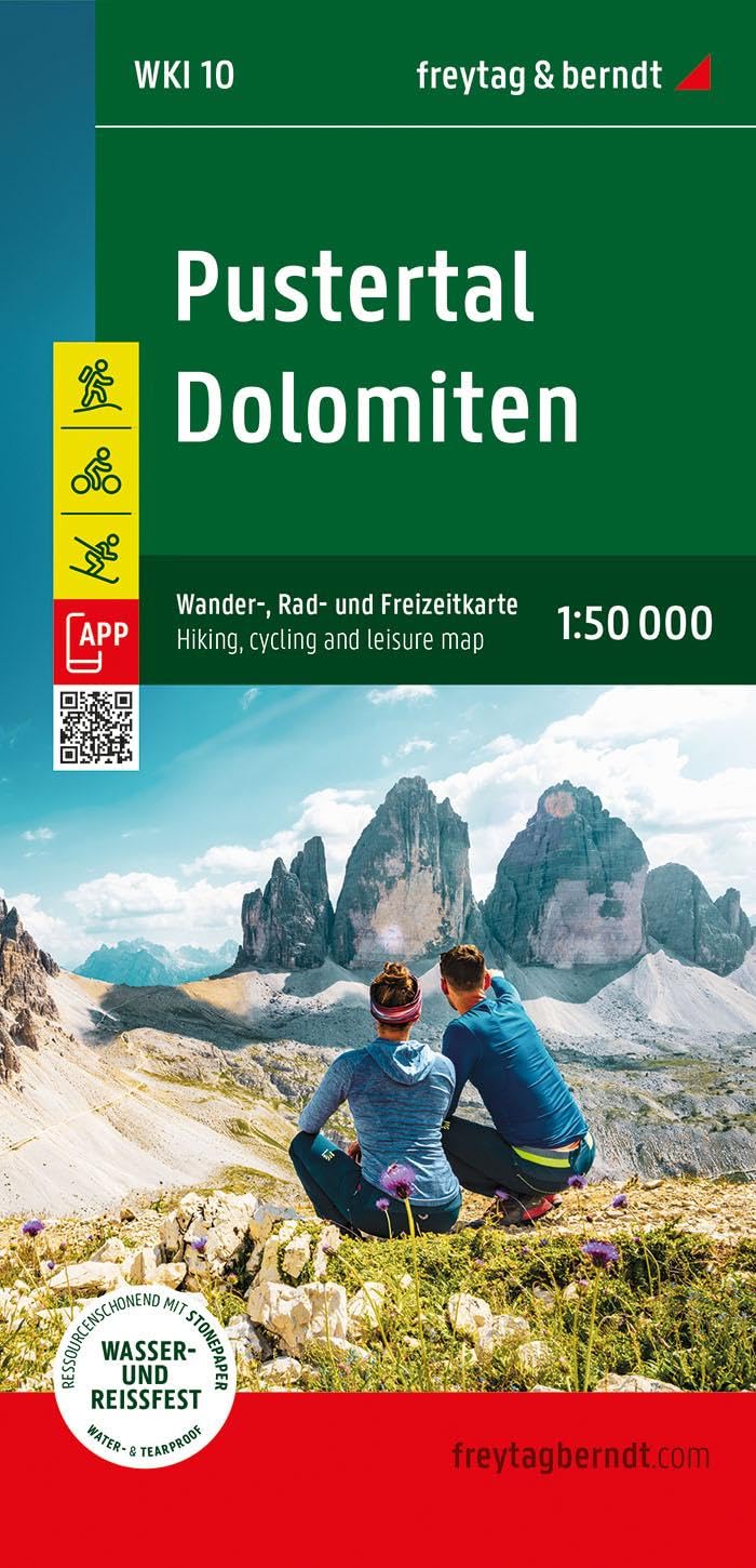 Online bestellen: Fietskaart - Wandelkaart 10 Pustertal - Dolomiten | Freytag & Berndt