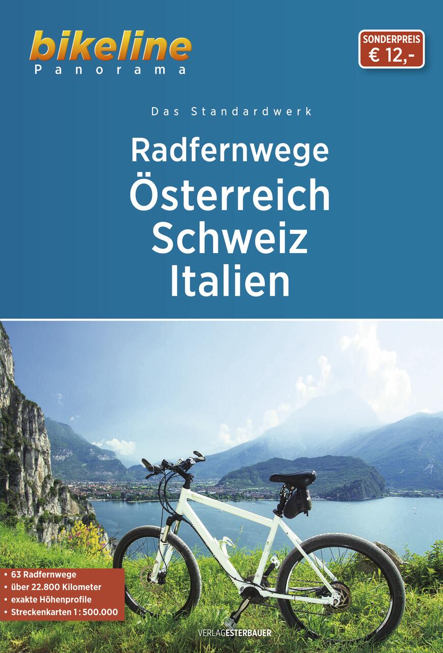 Online bestellen: Fietsgids Bikeline Österreich, Schweiz, Italien Radfernwege | Esterbauer