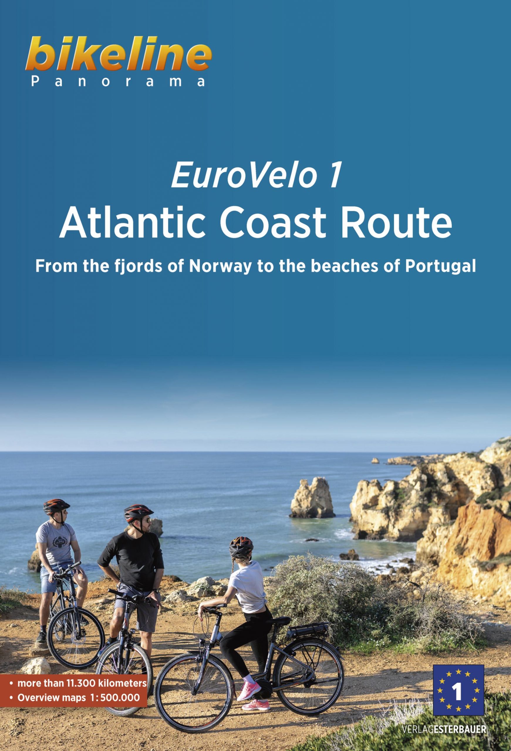 Online bestellen: Fietsgids Panorama Überschtswerke Eurovelo 1 Atlantic Coast Route From the fjords of Norway to the beaches of Portugal | Esterbauer